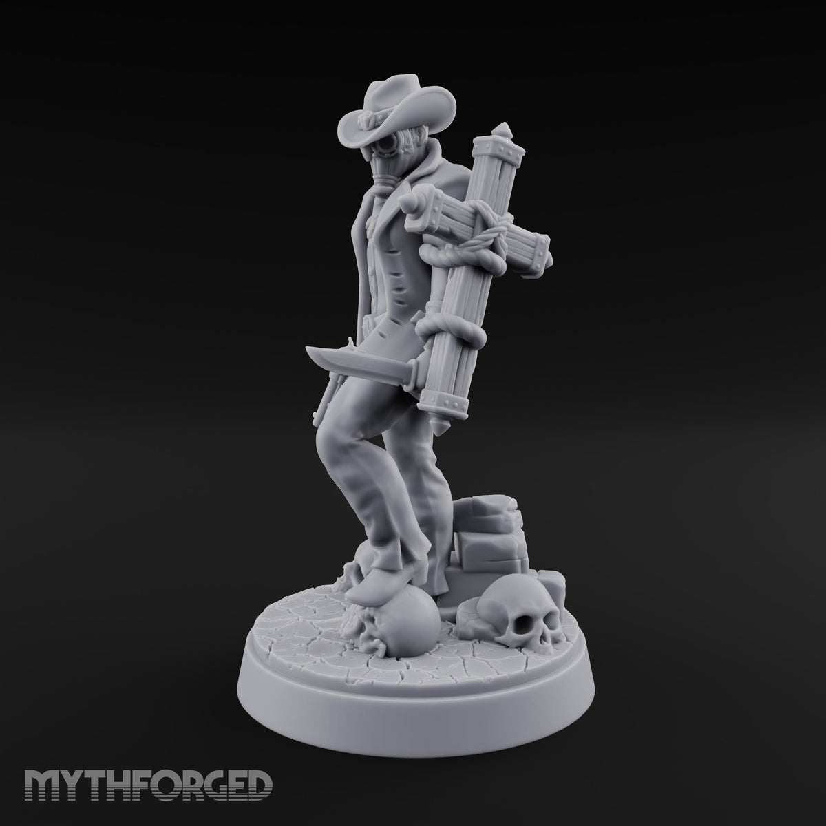 Keeping the Peace Masked Deputy H Miniature for Dungeons and Dragons, Pathfinder or other TTRPGs