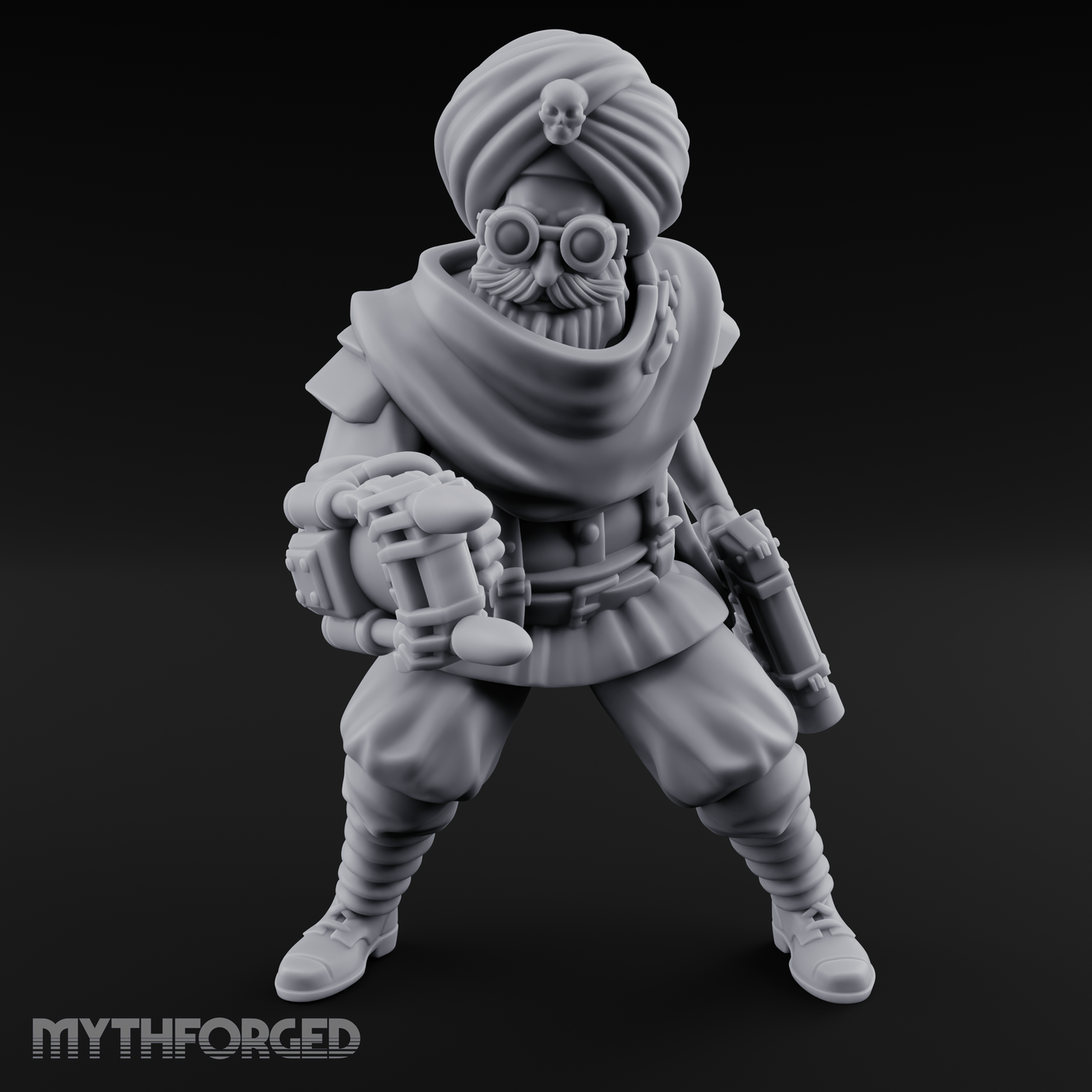 Weird War Desert Sikh Raiders Miniature for Dungeons and Dragons, Pathfinder or other TTRPGs