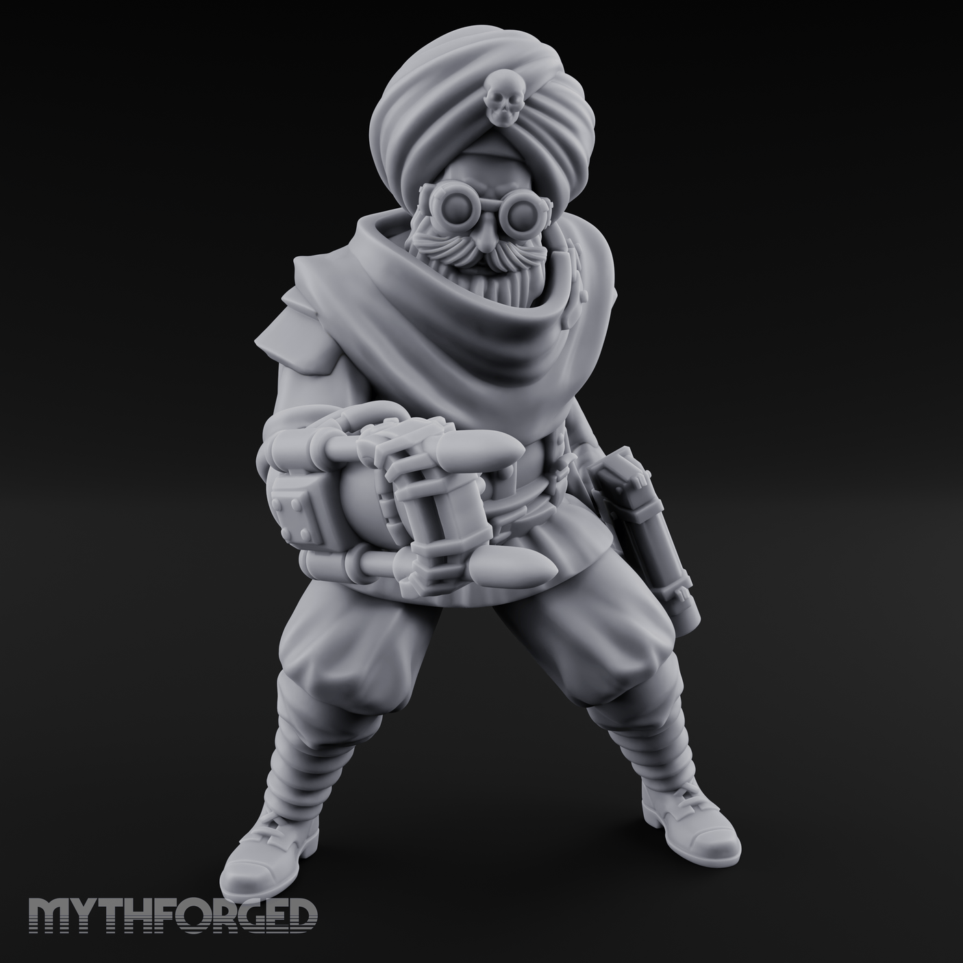 Weird War Desert Sikh Raiders Miniature for Dungeons and Dragons, Pathfinder or other TTRPGs