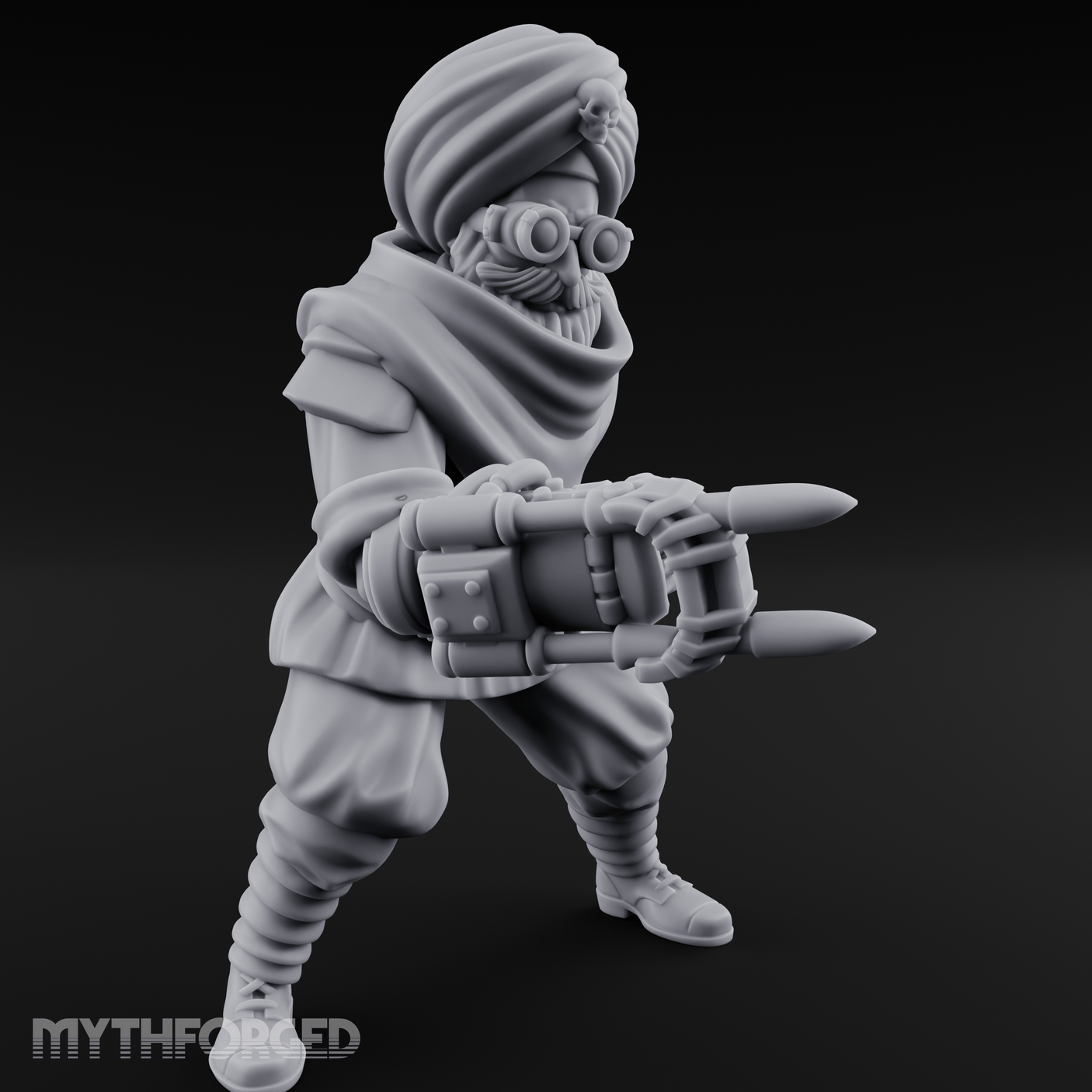 Weird War Desert Sikh Raiders Miniature for Dungeons and Dragons, Pathfinder or other TTRPGs