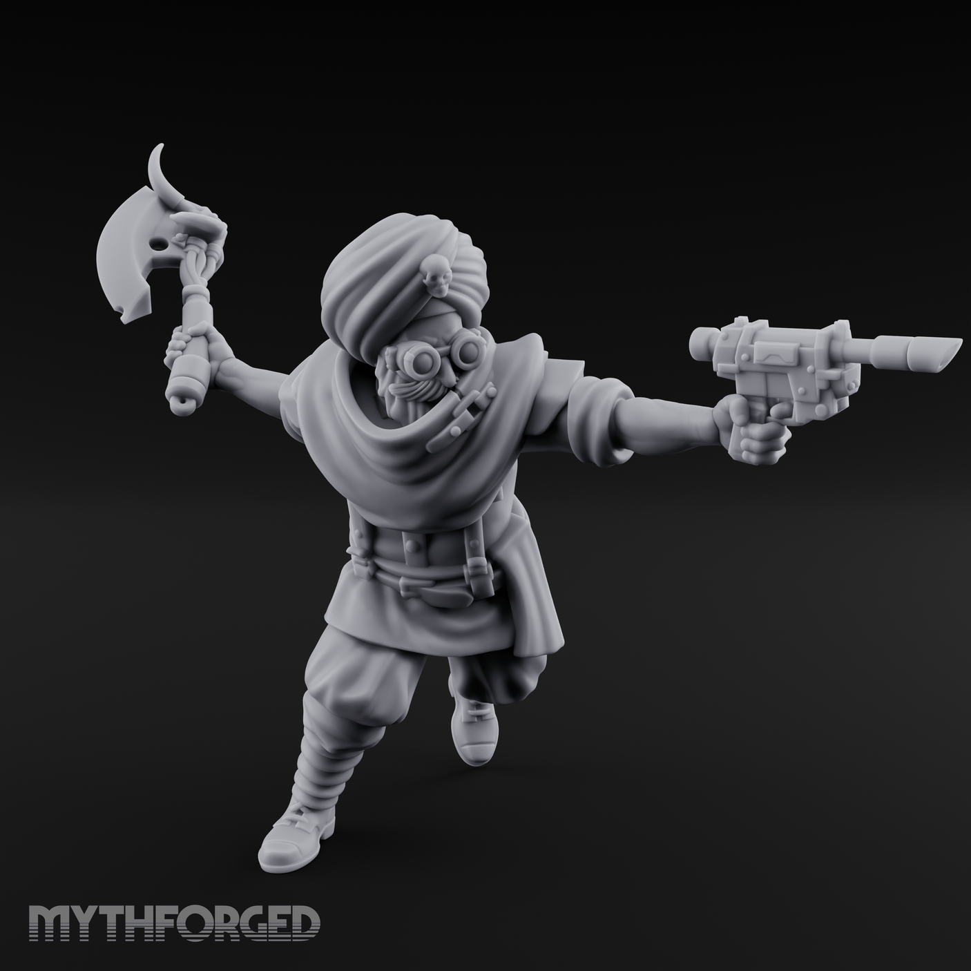 Weird War Desert Sikh Raiders Miniature for Dungeons and Dragons, Pathfinder or other TTRPGs