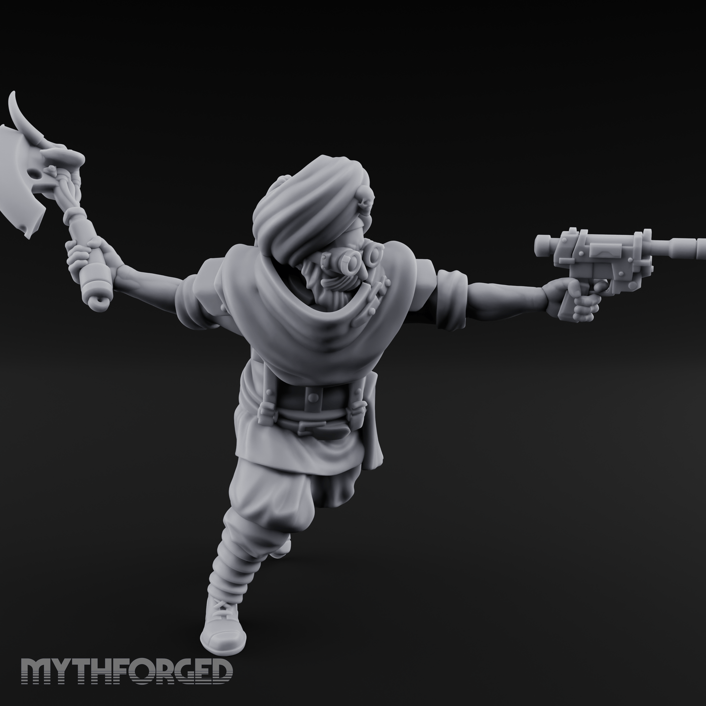 Weird War Desert Sikh Raiders Miniature for Dungeons and Dragons, Pathfinder or other TTRPGs