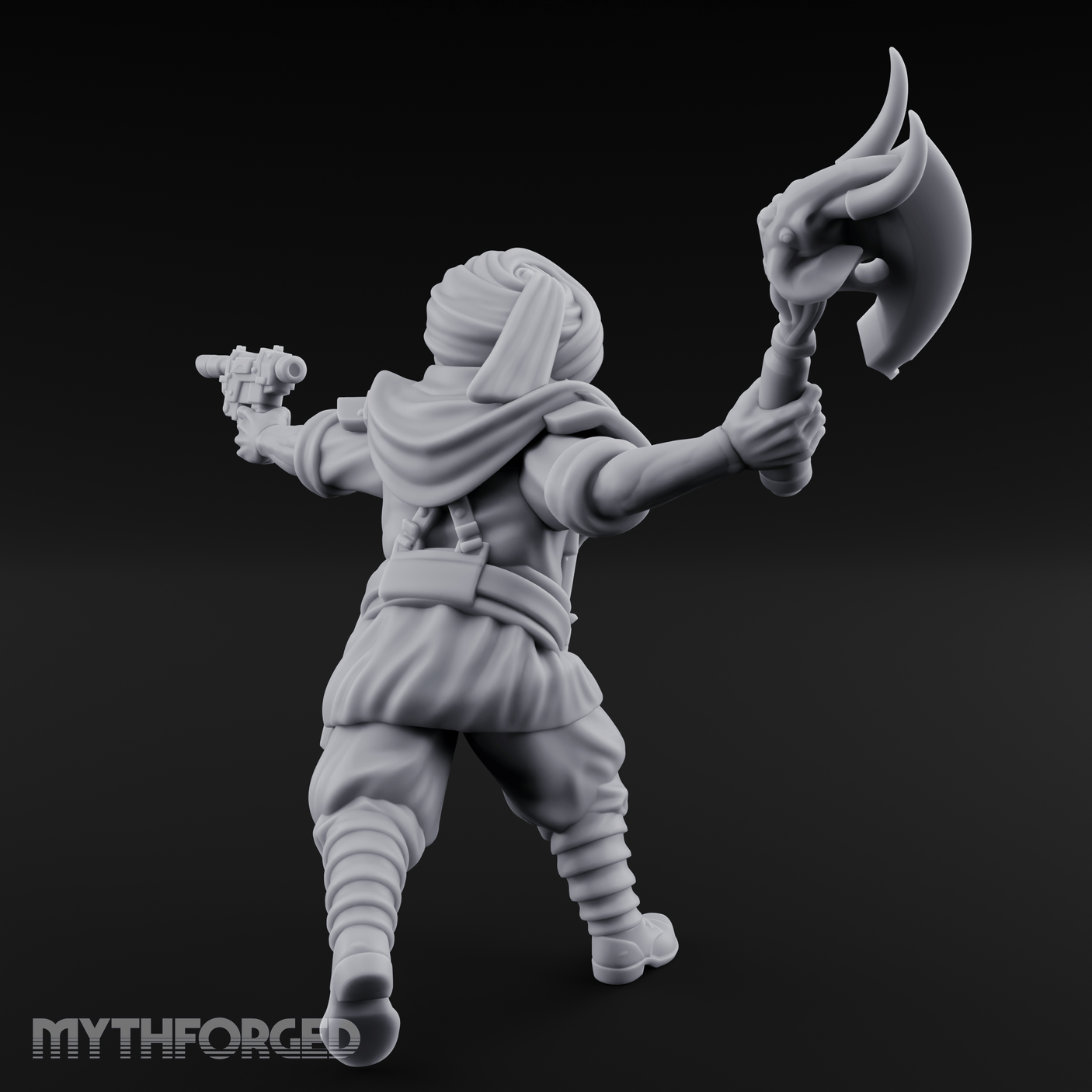 Weird War Desert Sikh Raiders B Miniature for Dungeons and Dragons, Pathfinder or other TTRPGs