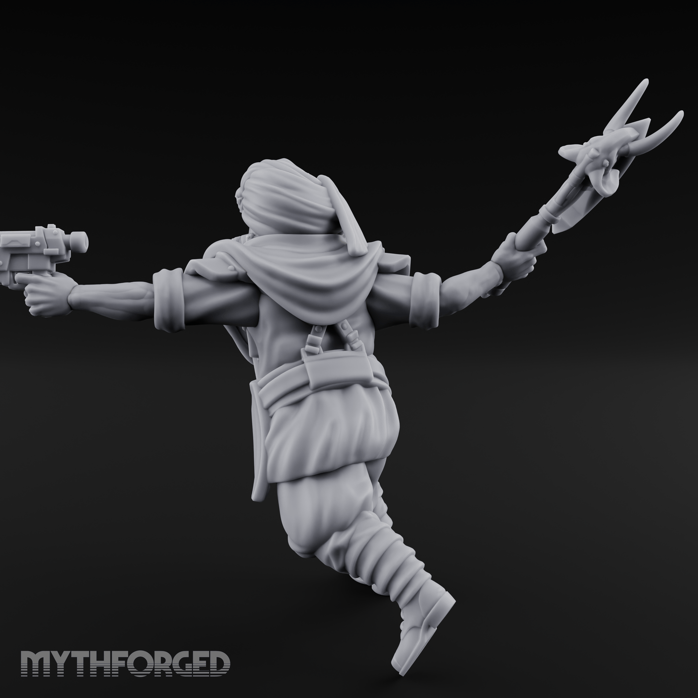 Weird War Desert Sikh Raiders B Miniature for Dungeons and Dragons, Pathfinder or other TTRPGs