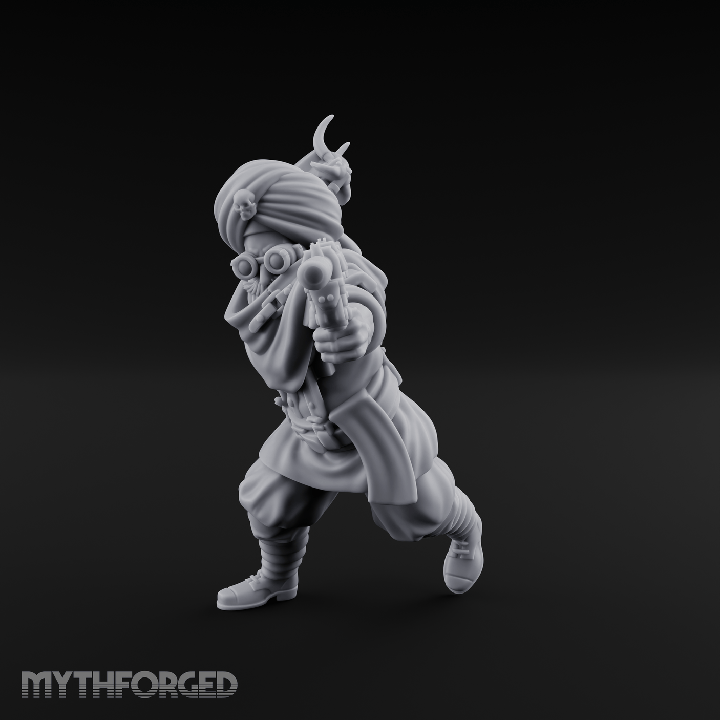 Weird War Desert Sikh Raiders B Miniature for Dungeons and Dragons, Pathfinder or other TTRPGs