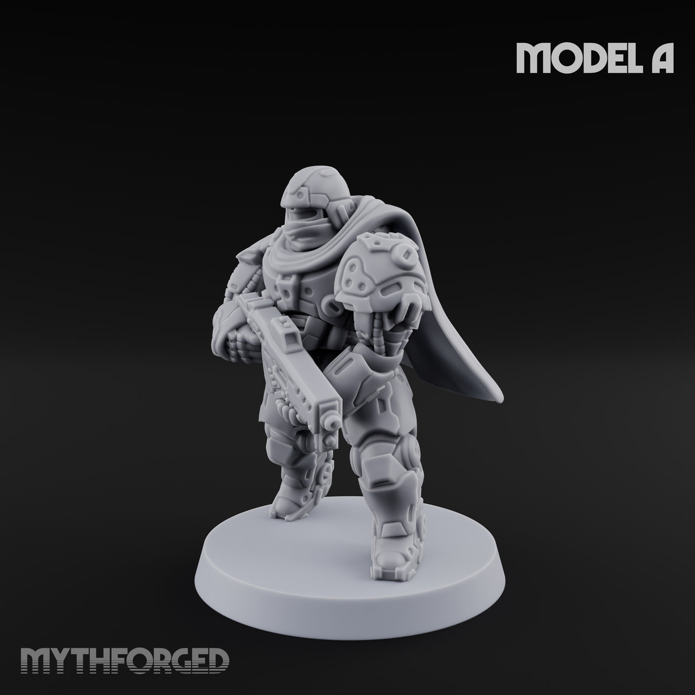 Heavy Armoured Desert Trooper A Miniature for Dungeons and Dragons, Pathfinder or other TTRPGs