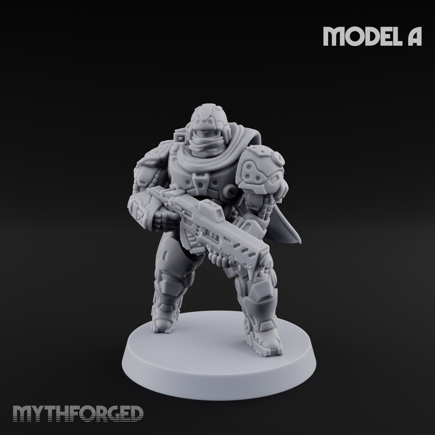 Heavy Armoured Desert Trooper A Miniature for Dungeons and Dragons, Pathfinder or other TTRPGs