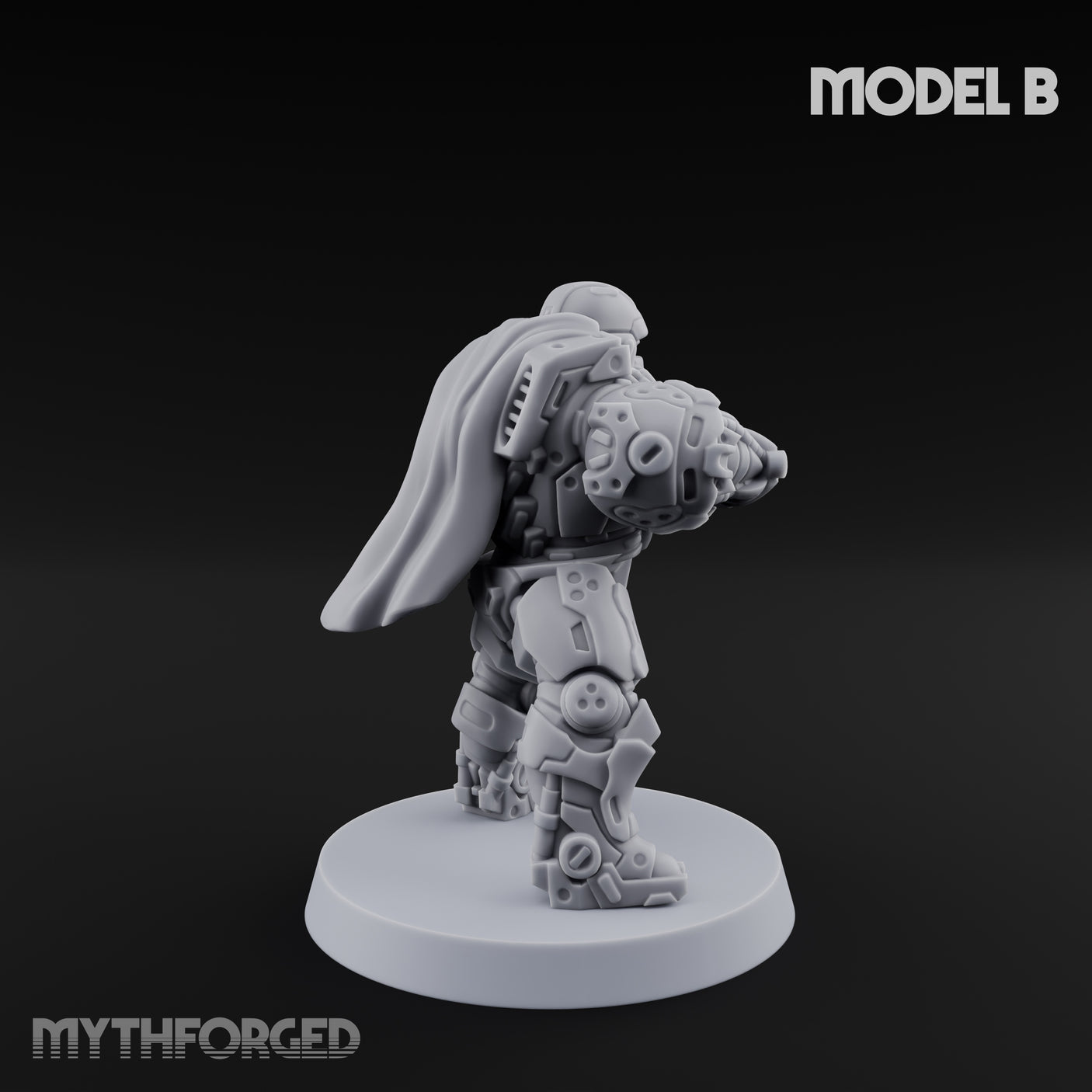 Heavy Armoured Desert Trooper B Miniature for Dungeons and Dragons, Pathfinder or other TTRPGs