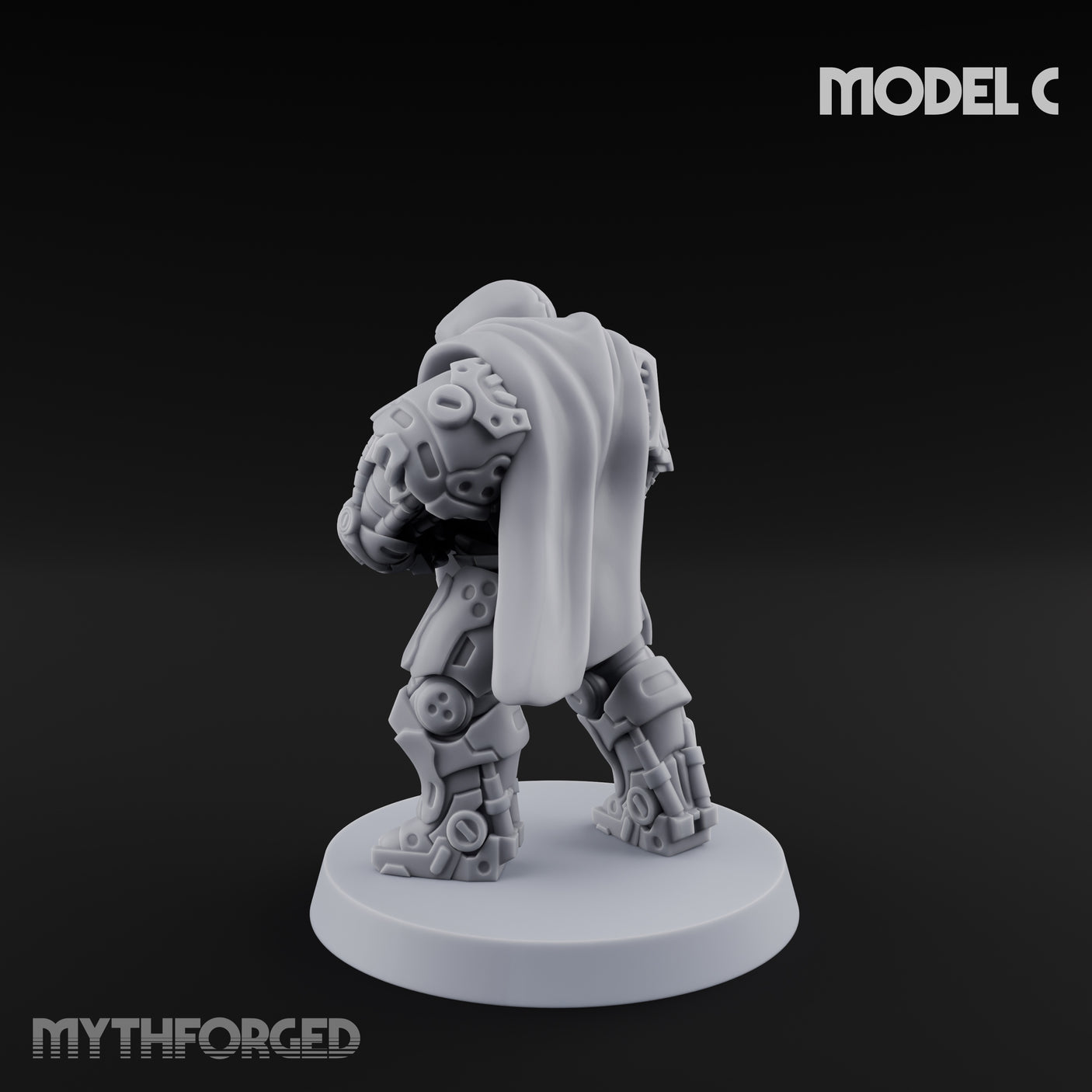 Heavy Armoured Desert Trooper C Miniature for Dungeons and Dragons, Pathfinder or other TTRPGs