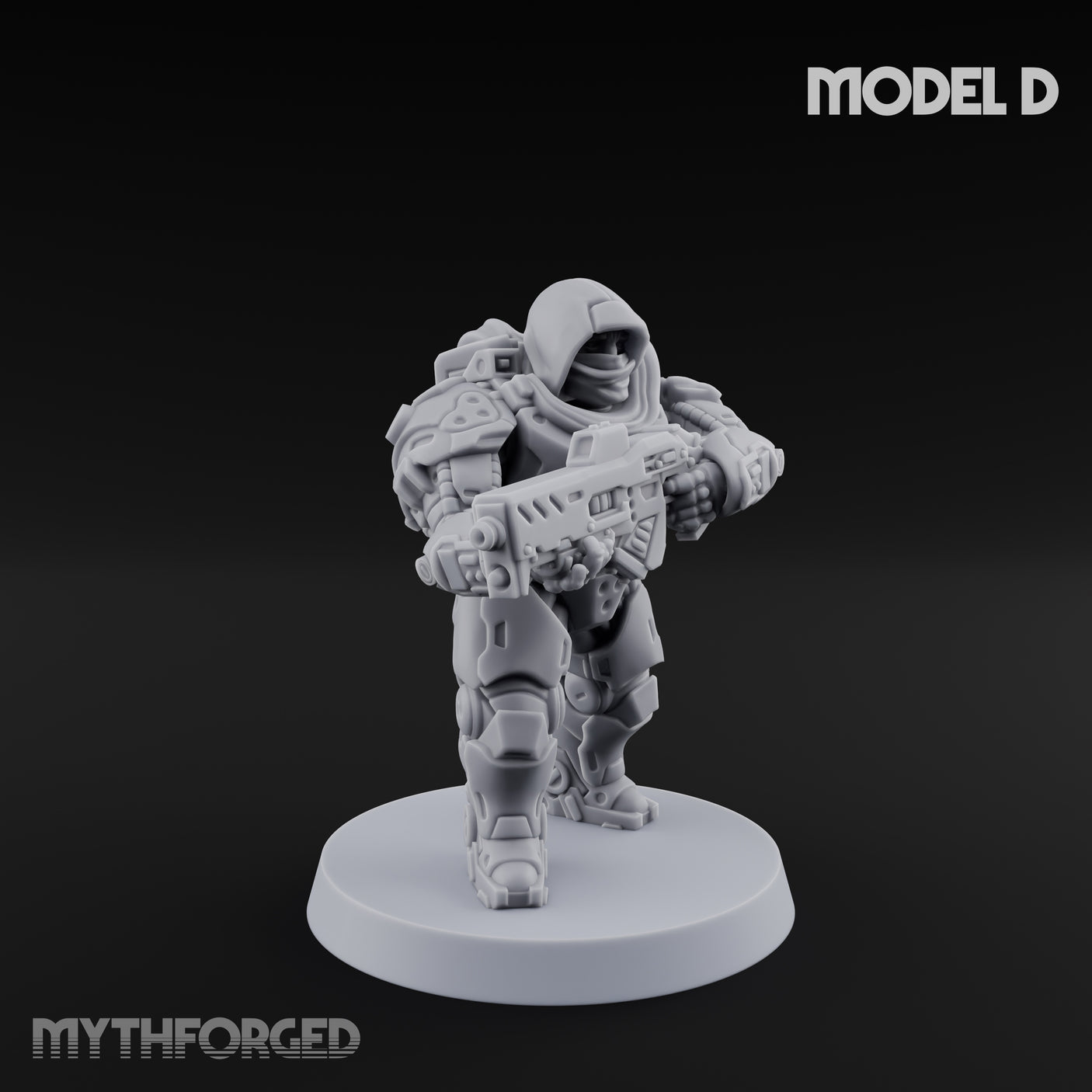 Heavy Armoured Desert Trooper D Miniature for Dungeons and Dragons, Pathfinder or other TTRPGs
