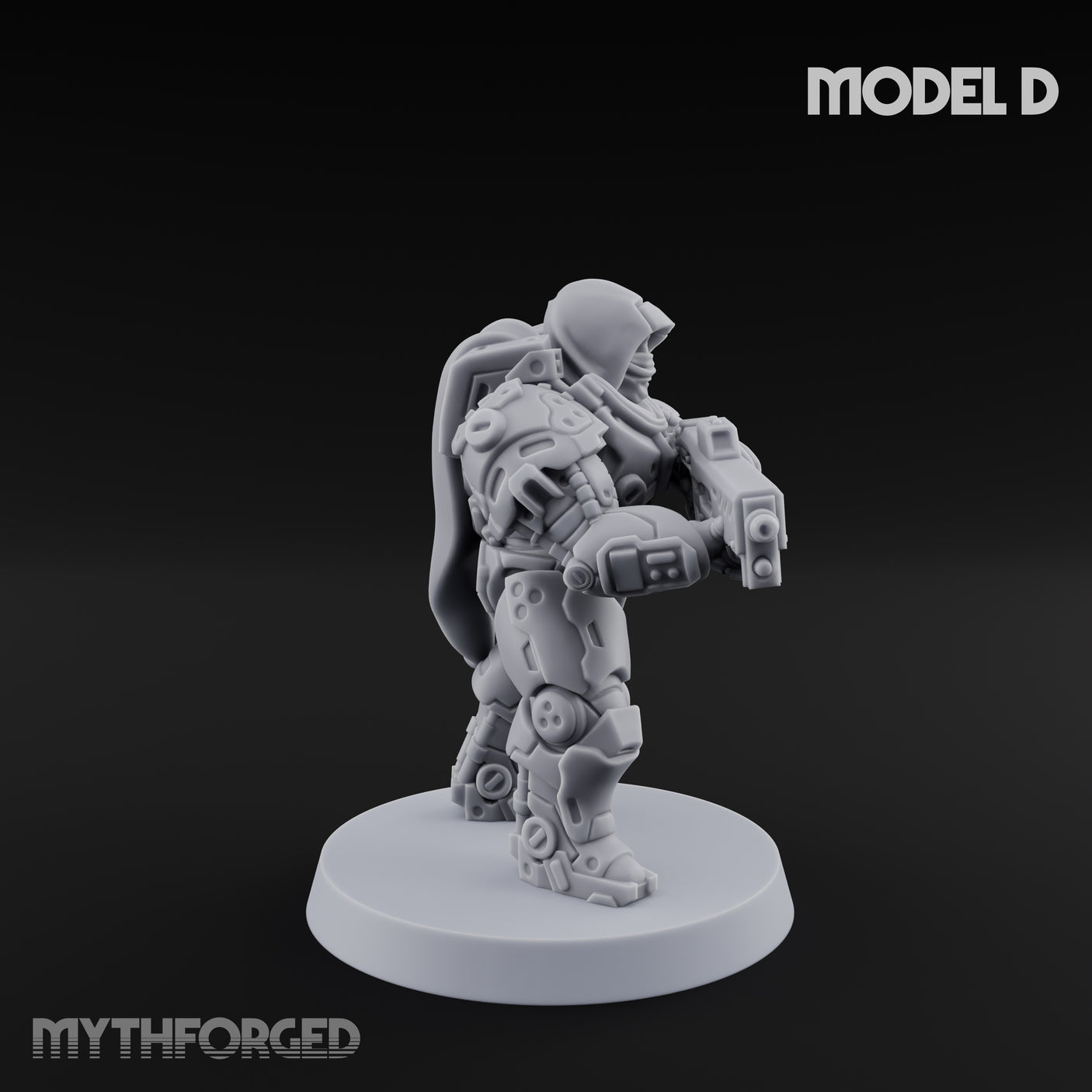 Heavy Armoured Desert Trooper D Miniature for Dungeons and Dragons, Pathfinder or other TTRPGs