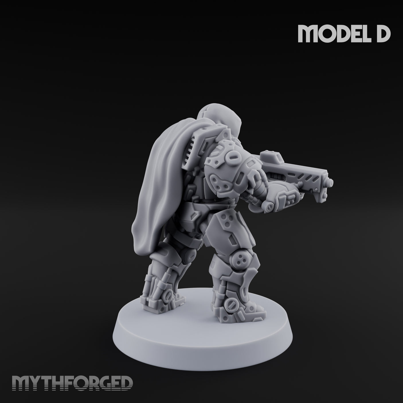 Heavy Armoured Desert Trooper D Miniature for Dungeons and Dragons, Pathfinder or other TTRPGs