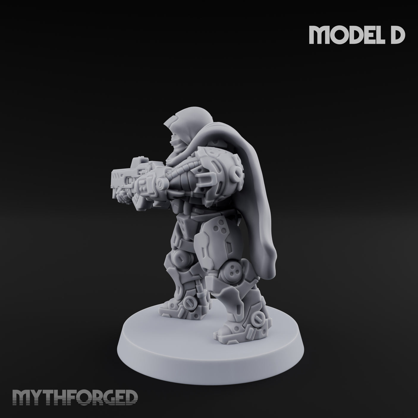 Heavy Armoured Desert Trooper D Miniature for Dungeons and Dragons, Pathfinder or other TTRPGs