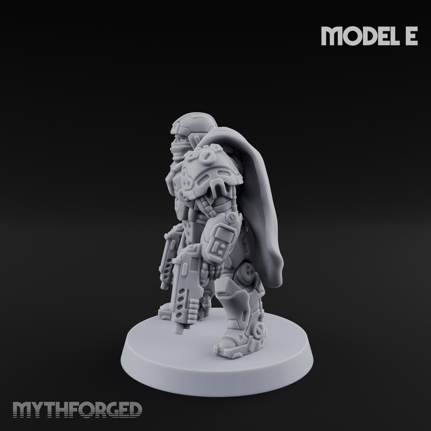 Heavy Armoured Desert Trooper E Miniature for Dungeons and Dragons, Pathfinder or other TTRPGs