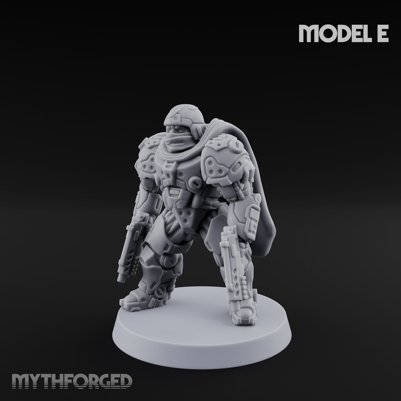 Heavy Armoured Desert Trooper E Miniature for Dungeons and Dragons, Pathfinder or other TTRPGs