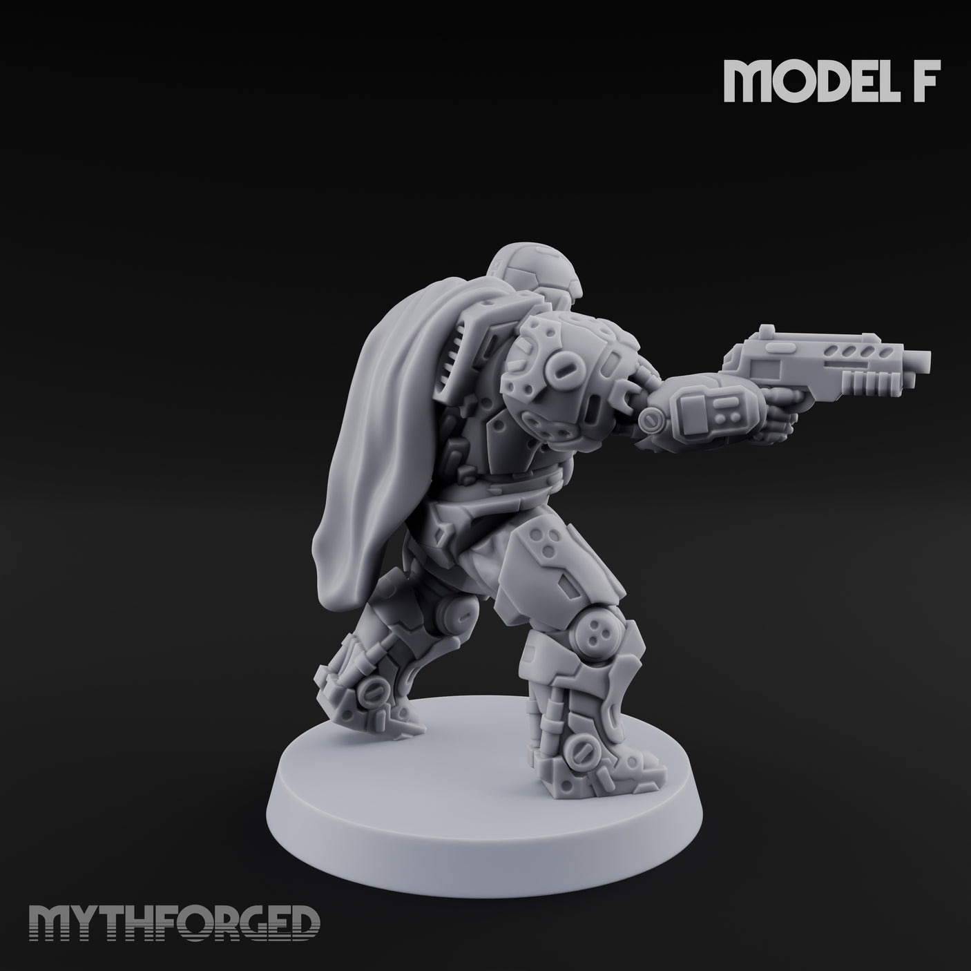 Heavy Armoured Desert Trooper F Miniature for Dungeons and Dragons, Pathfinder or other TTRPGs