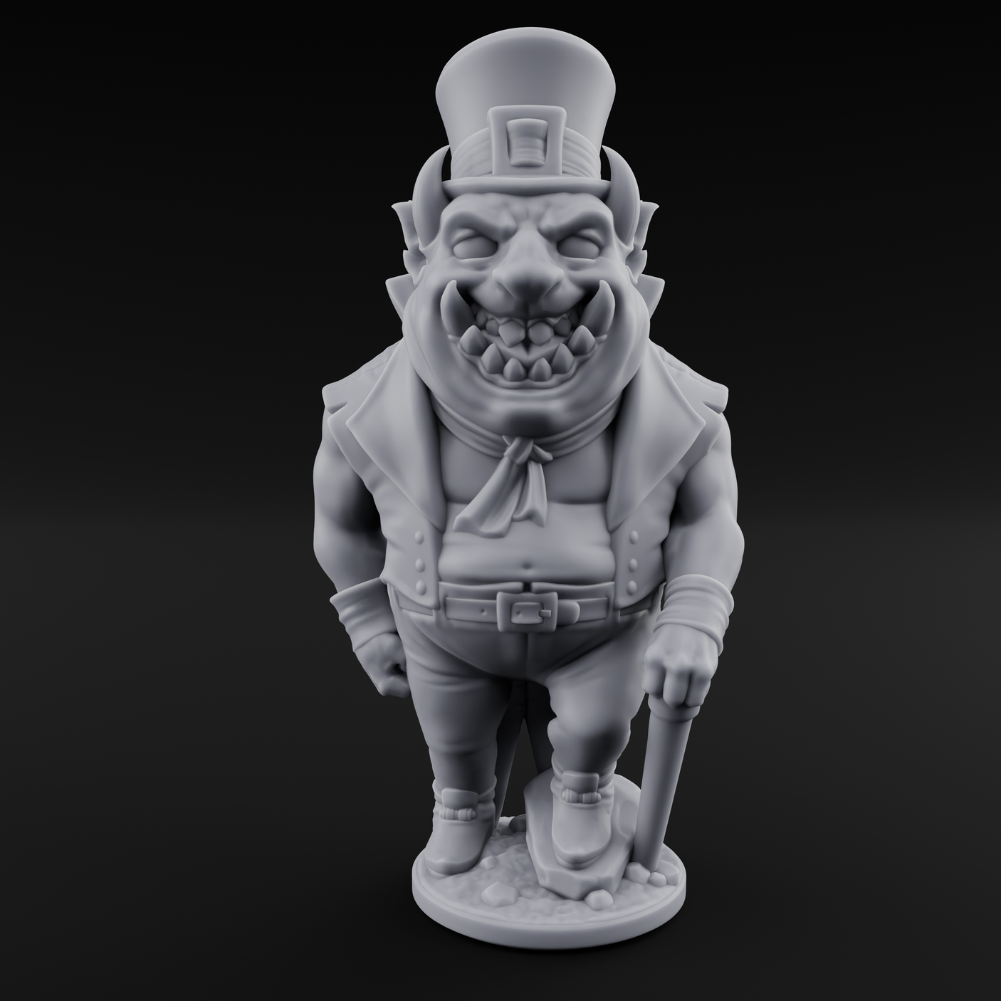 Roll Up Roll Up Devil Entertainer A Miniature for Dungeons and Dragons, Pathfinder or other TTRPGs