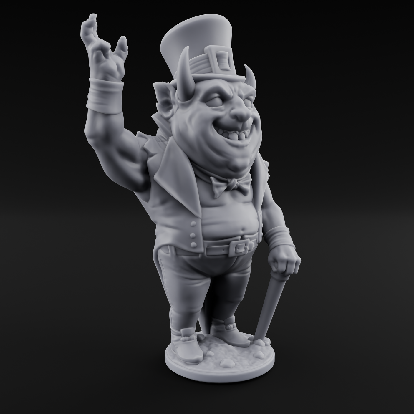 Roll Up Roll Up Devil Entertainer C Miniature for Dungeons and Dragons, Pathfinder or other TTRPGs