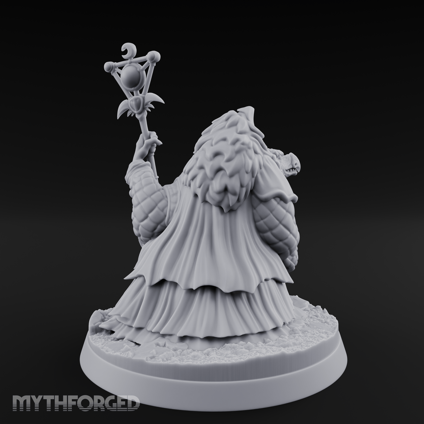 Scepter Held High Aarakocra Sorceress Miniature for Dungeons and Dragons, Pathfinder or other TTRPGs