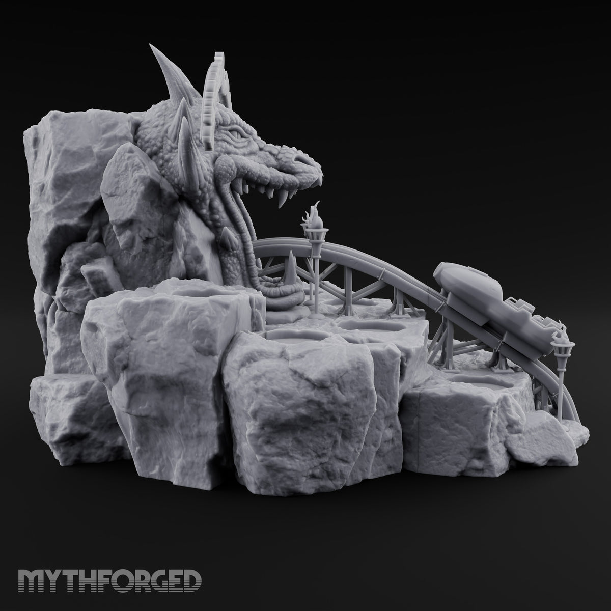 Thrill Ride, Terrible Teeth D&D Dragon Coaster Rocky Diorama