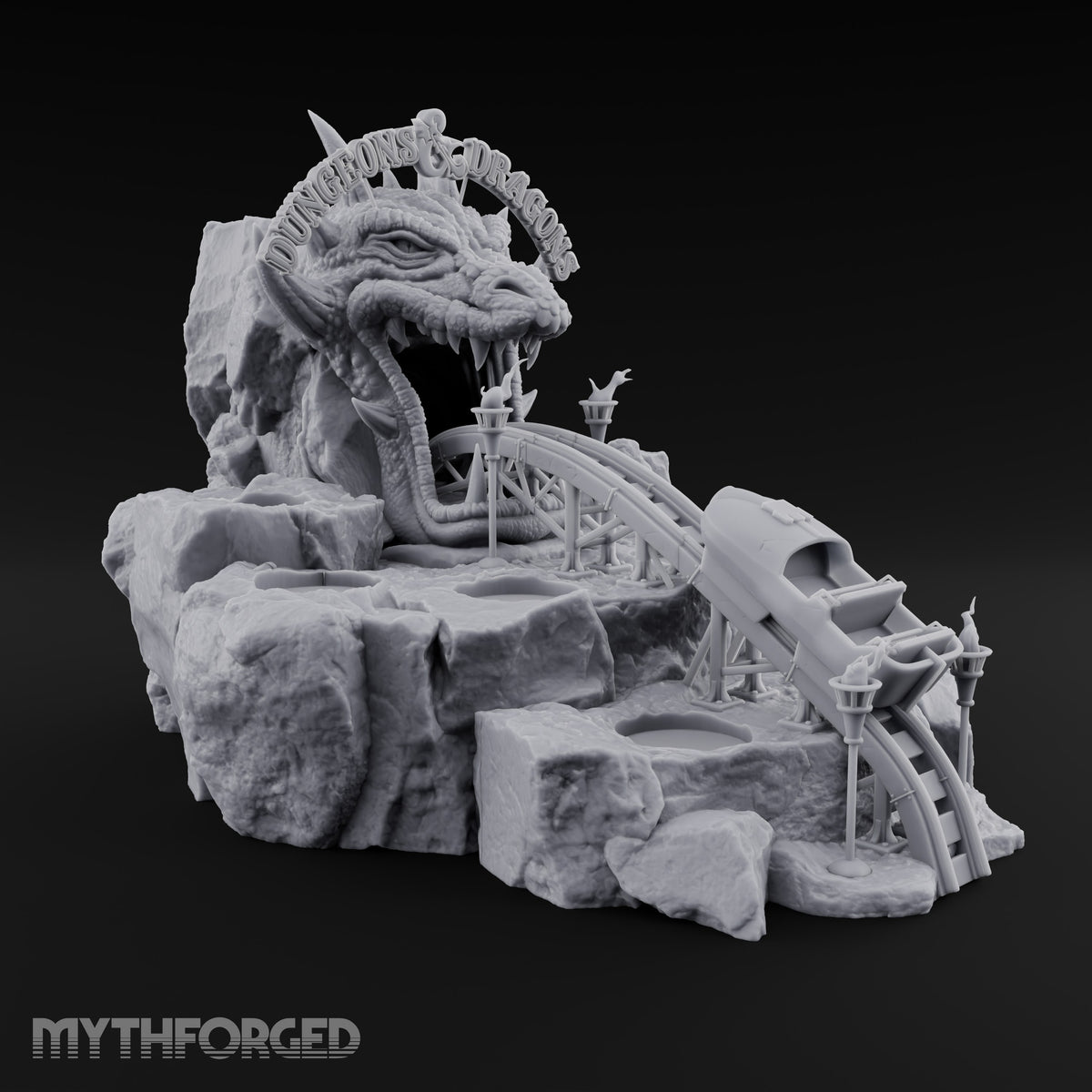 Thrill Ride, Terrible Teeth D&D Dragon Coaster Rocky Diorama