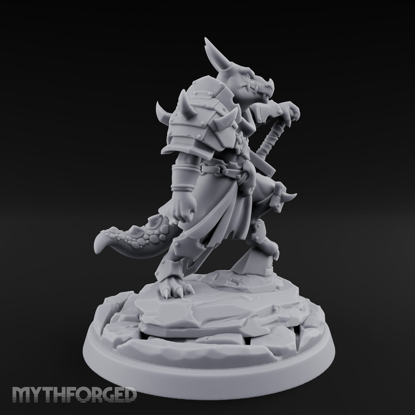 Dominant Striding Kobold Leader Miniature for Dungeons and Dragons, Pathfinder or other TTRPGs