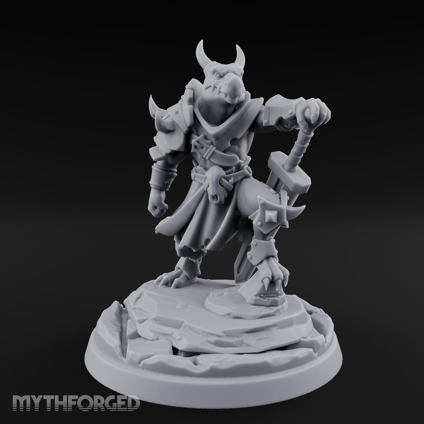 Dominant Striding Kobold Leader Miniature for Dungeons and Dragons, Pathfinder or other TTRPGs