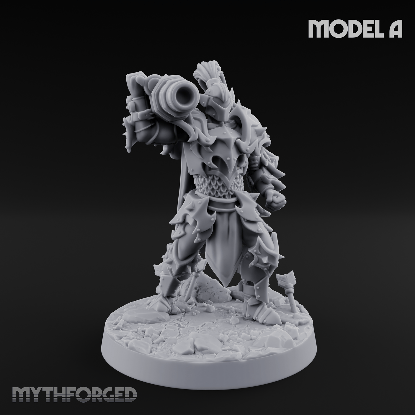 Cannon Crowned Sentinels A Miniature for Dungeons and Dragons, Pathfinder or other TTRPGs