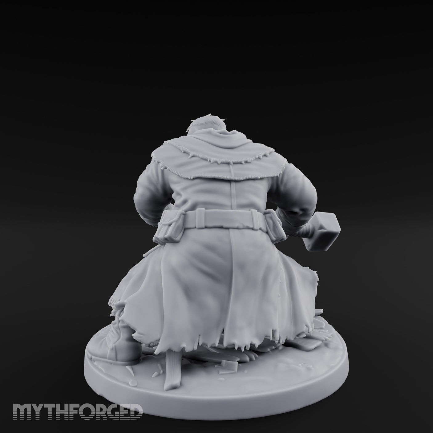 Door Smashing Maul Swinging Human Brute Miniature for Dungeons and Dragons, Pathfinder or other TTRPGs