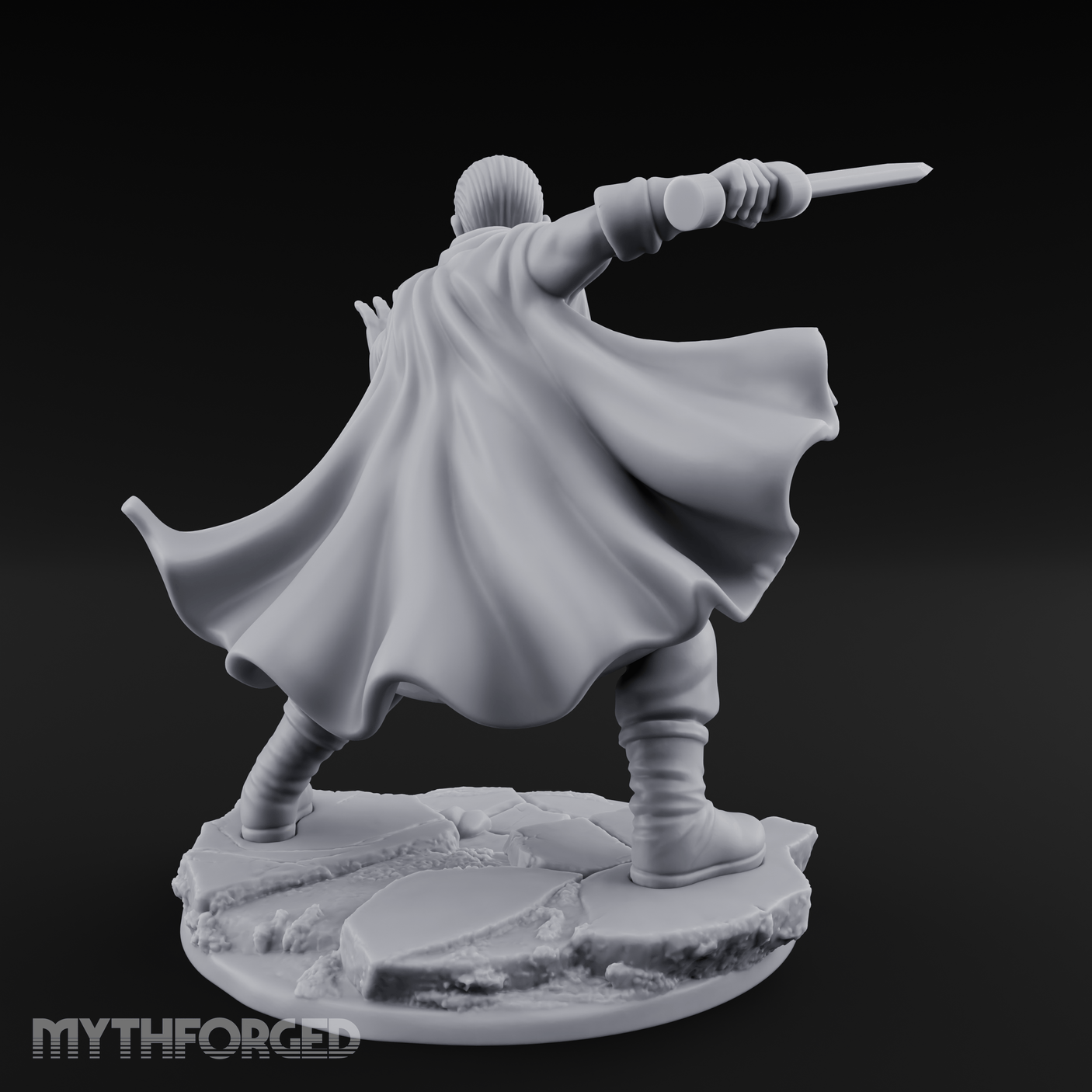 Palm Raised Casting Human Monk Miniature for Dungeons and Dragons, Pathfinder or other TTRPGs
