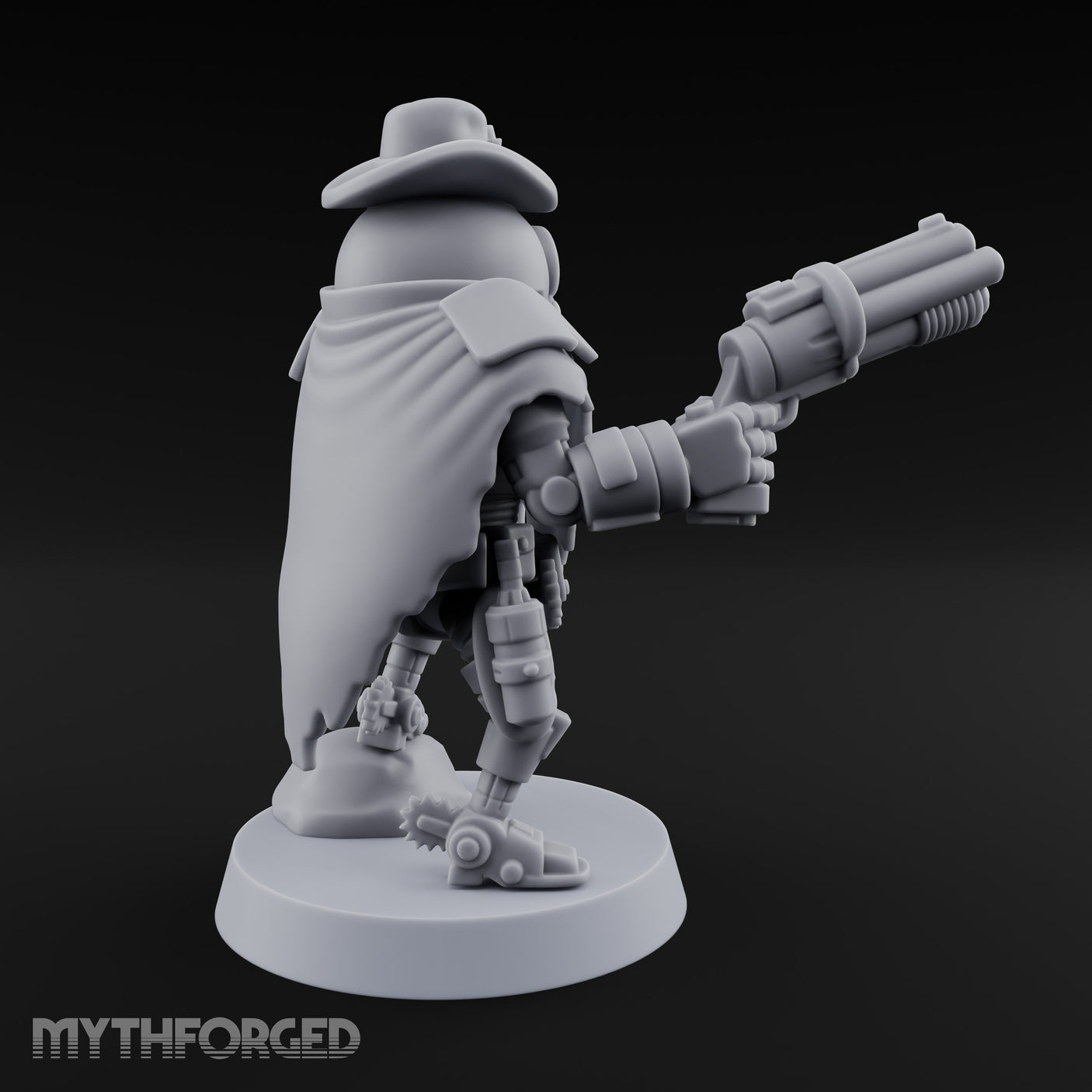 Double Barrelled Warforged Deputy Miniature for Dungeons and Dragons, Pathfinder or other TTRPGs