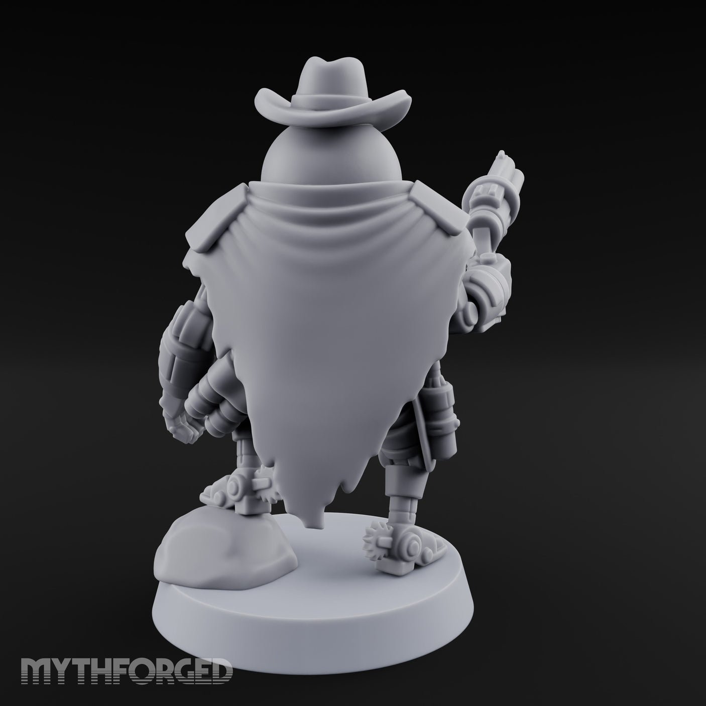 Double Barrelled Warforged Deputy Miniature for Dungeons and Dragons, Pathfinder or other TTRPGs