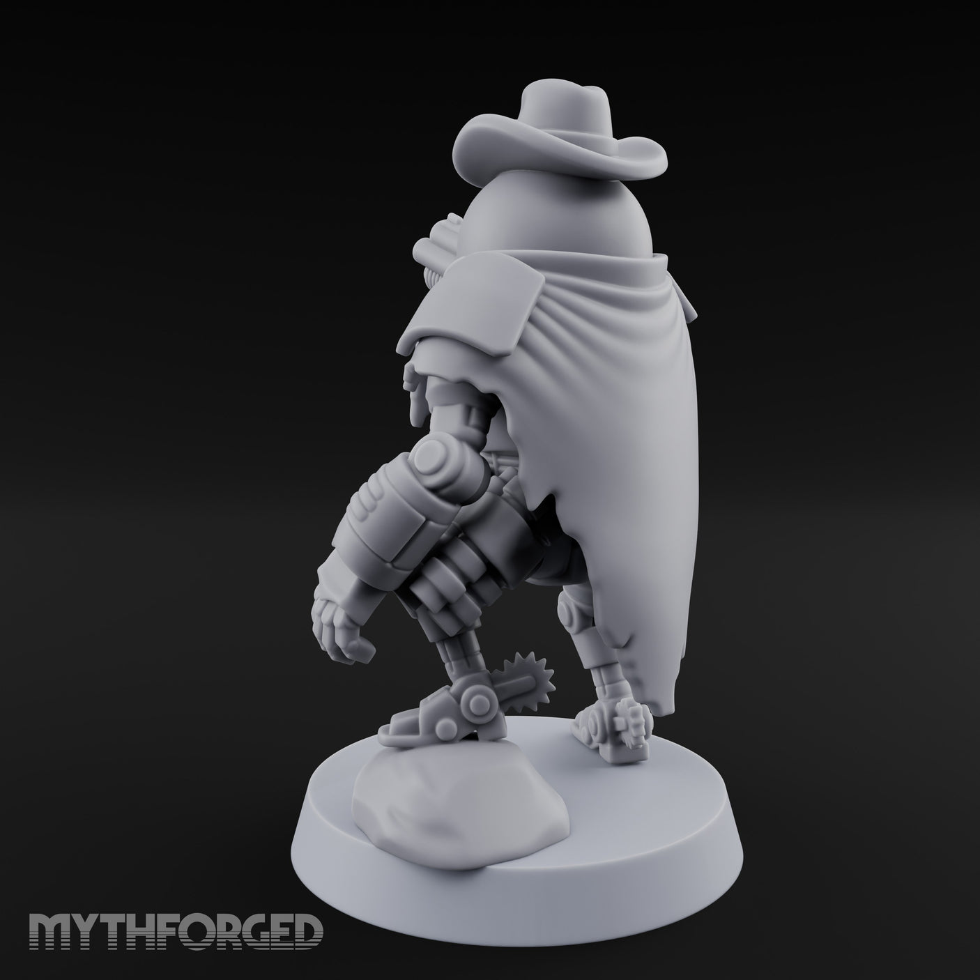 Double Barrelled Warforged Deputy Miniature for Dungeons and Dragons, Pathfinder or other TTRPGs