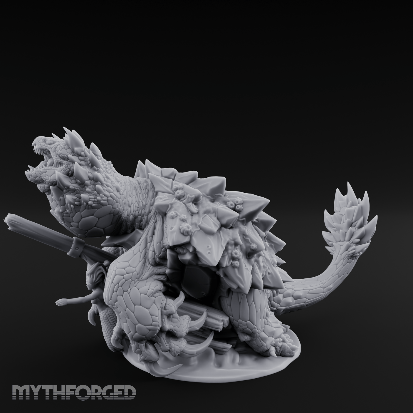 Spines Bristling Menace Dragon Turtle Brute Miniature for Dungeons and Dragons, Pathfinder or other TTRPGs