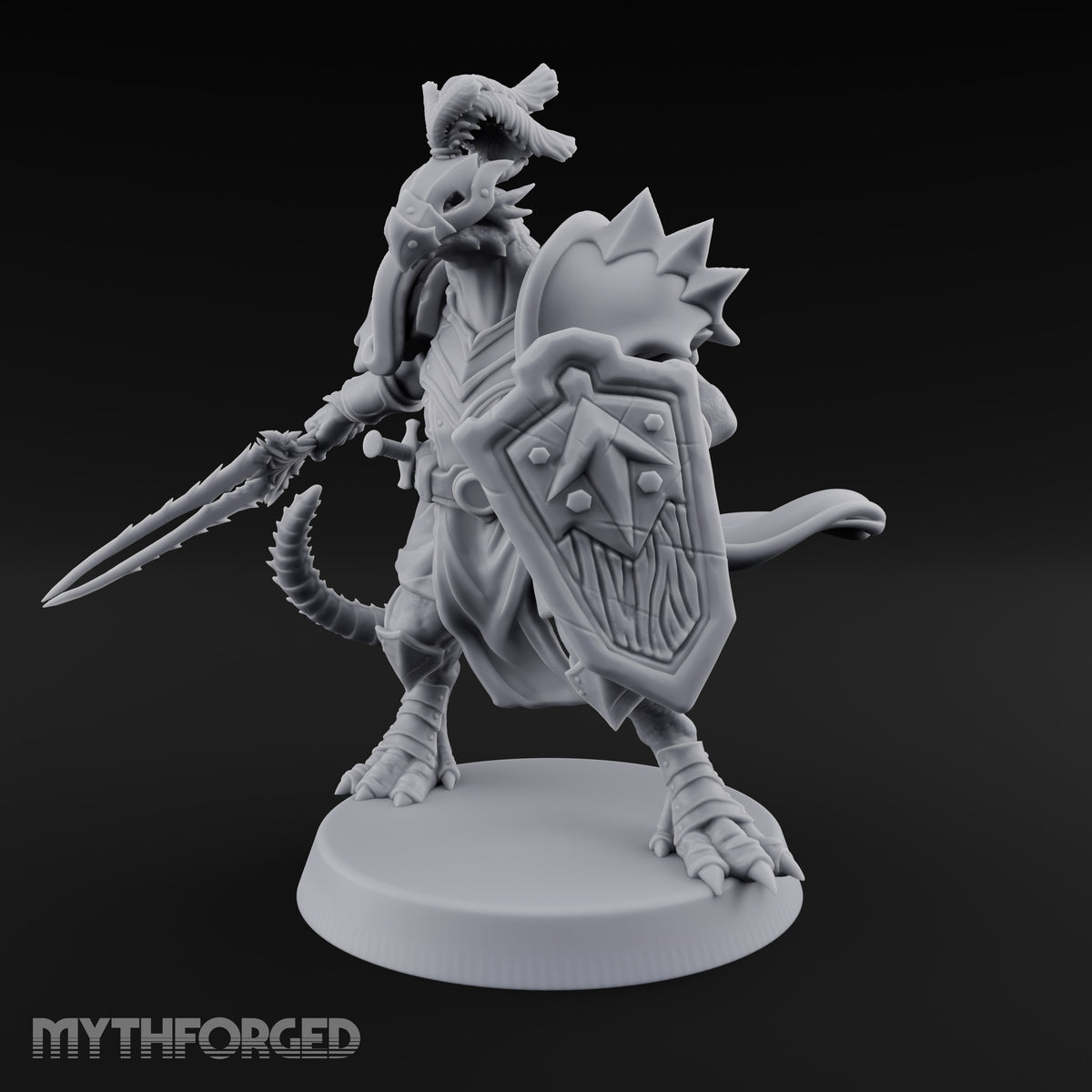 Shield Braced Dragonborn Champion