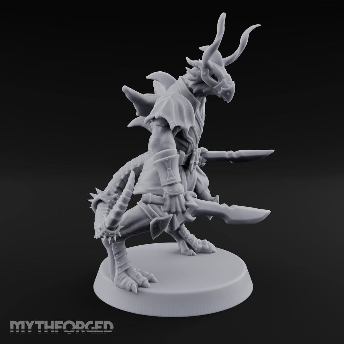 Antlers Up, Blades Crossed Dragonborn Swordmaster