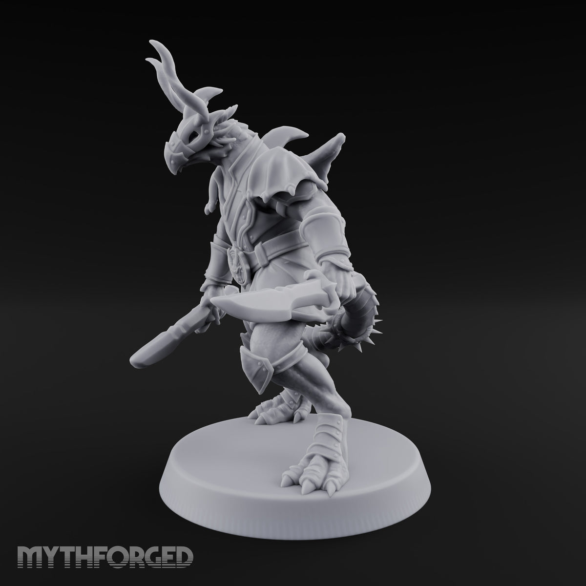 Antlers Up, Blades Crossed Dragonborn Swordmaster