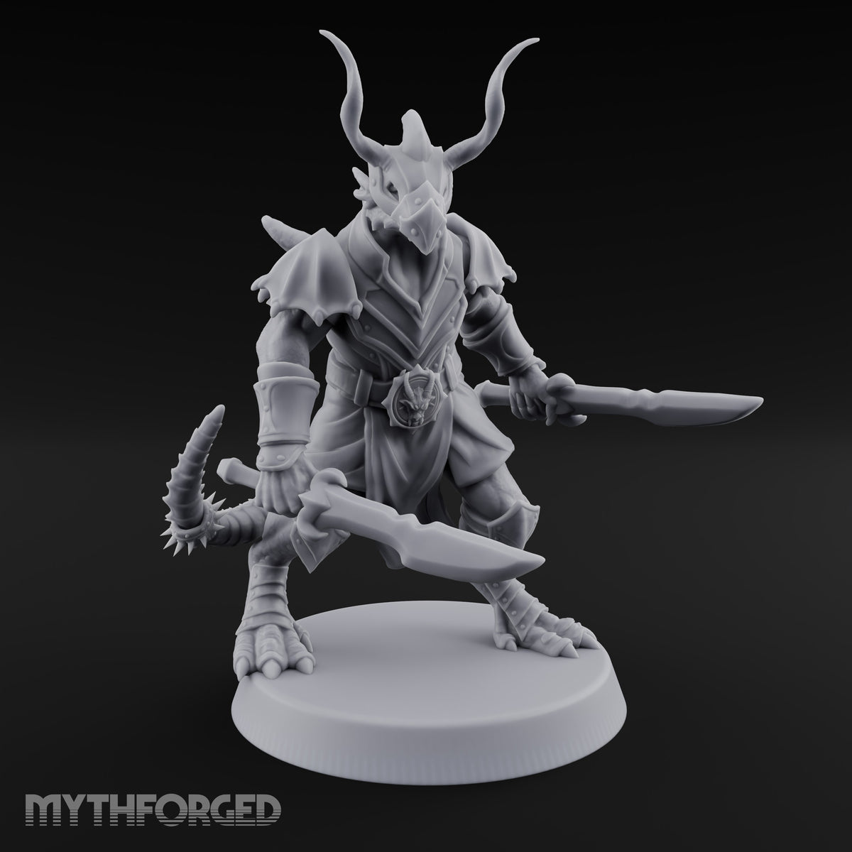 Antlers Up, Blades Crossed Dragonborn Swordmaster