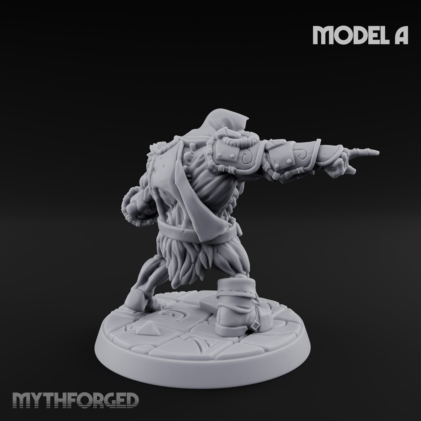 Skull Hurling Draugr Skullcaster A Miniature for Dungeons and Dragons, Pathfinder or other TTRPGs