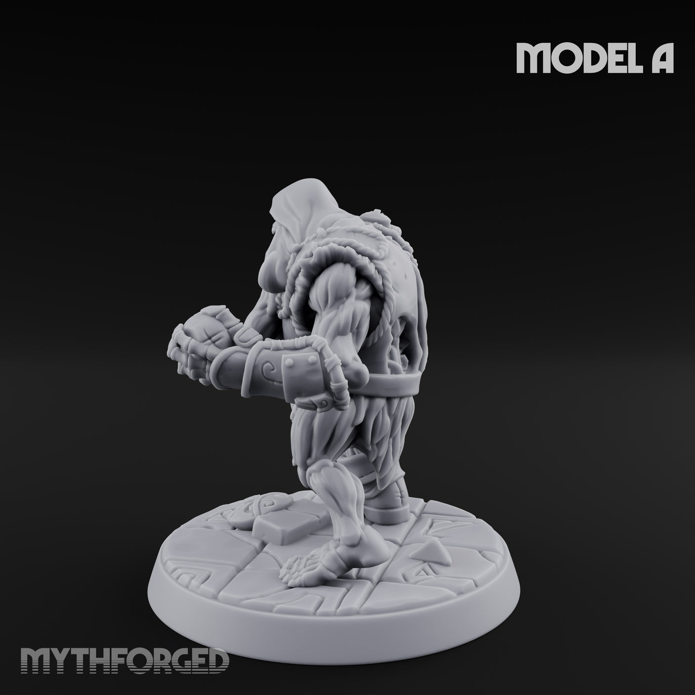 Skull Hurling Draugr Skullcaster A Miniature for Dungeons and Dragons, Pathfinder or other TTRPGs