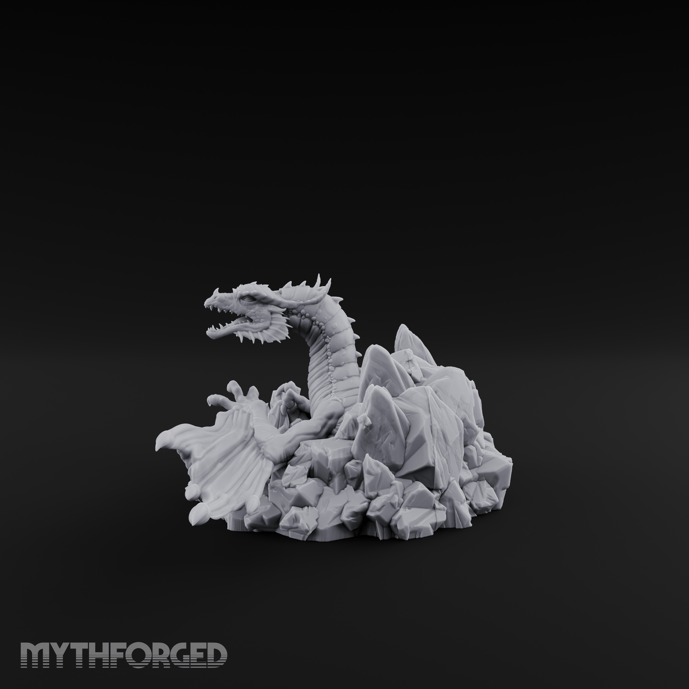 Sprawling On Stone Red Dragon Lounger Miniature for Dungeons and Dragons, Pathfinder or other TTRPGs