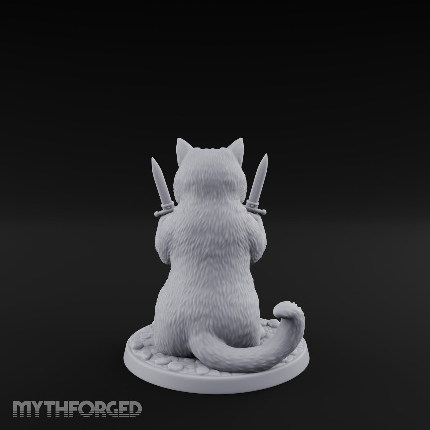 Dual Dagger Wielding Tabaxi Rogue Miniature for Dungeons and Dragons, Pathfinder or other TTRPGs