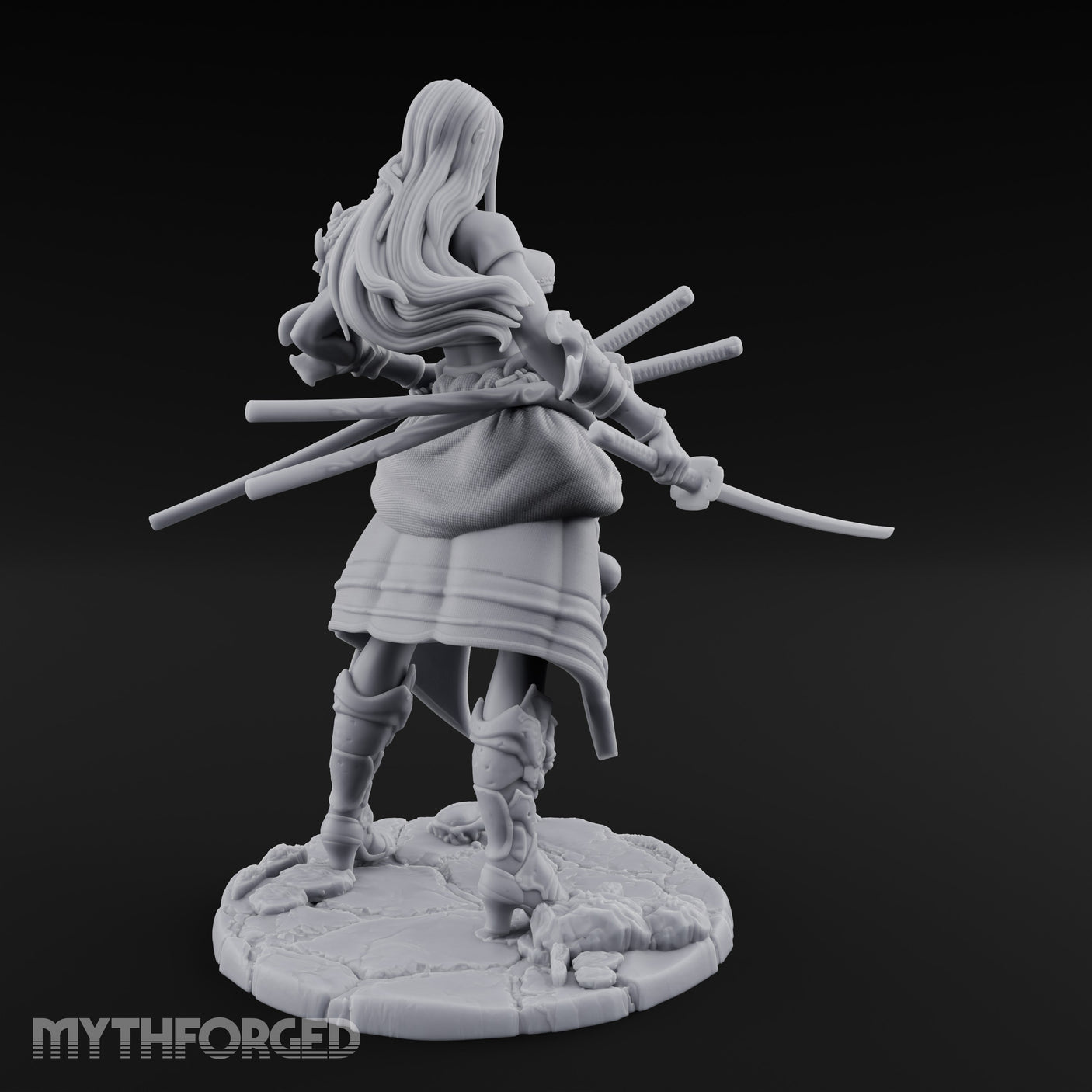 Dual Wielding Human Duelist Miniature for Dungeons and Dragons, Pathfinder or other TTRPGs