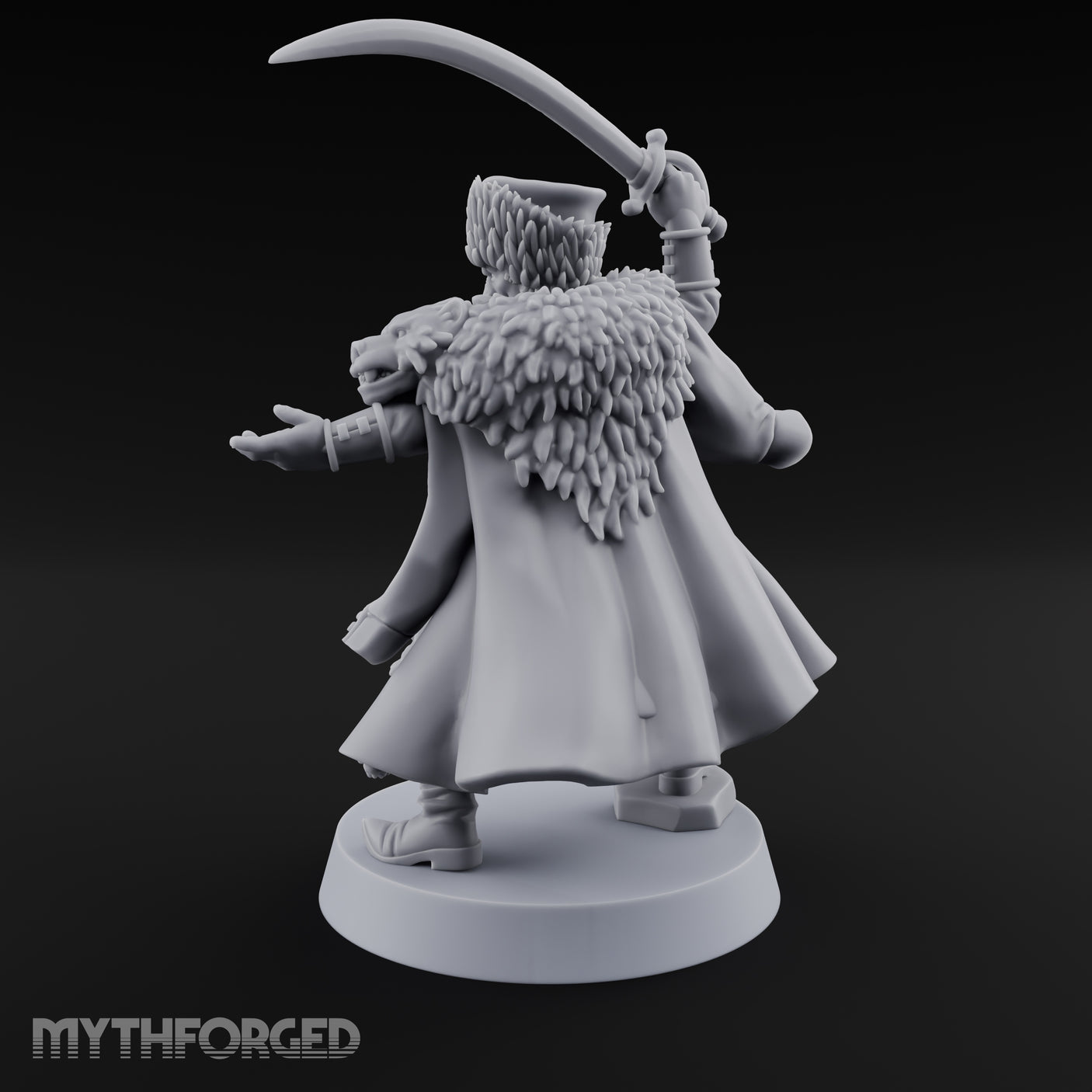 Sabre Flourishing Hussar Officer Miniature for Dungeons and Dragons, Pathfinder or other TTRPGs