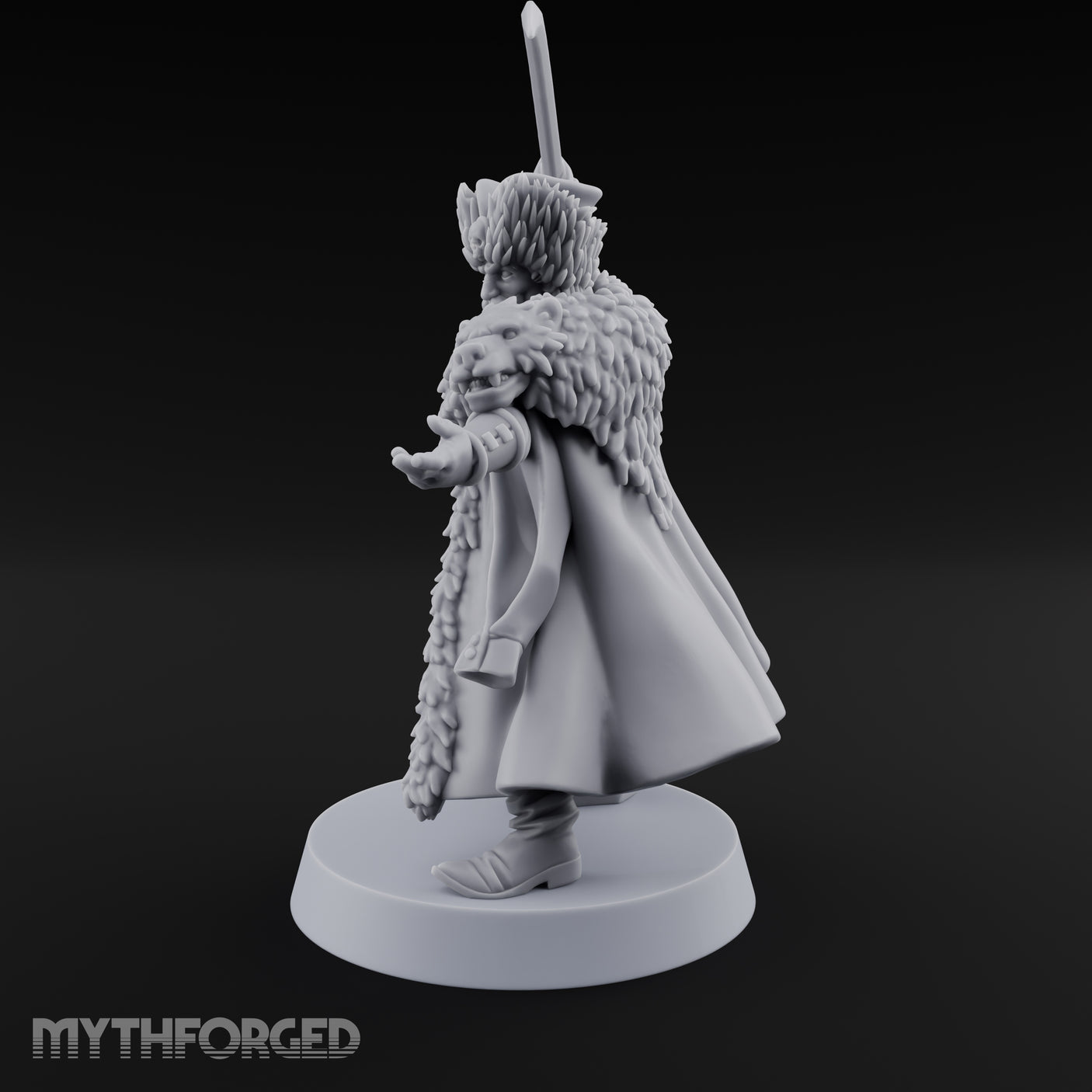 Sabre Flourishing Hussar Officer Miniature for Dungeons and Dragons, Pathfinder or other TTRPGs