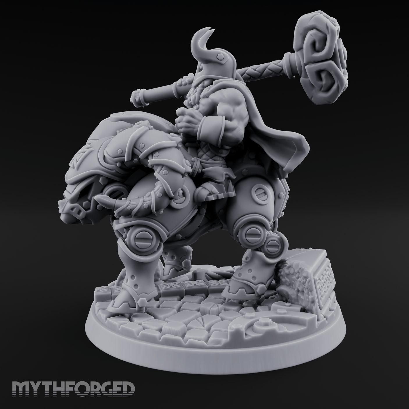 Cannon Shouldering Golem Gunner Miniature for Dungeons and Dragons, Pathfinder or other TTRPGs