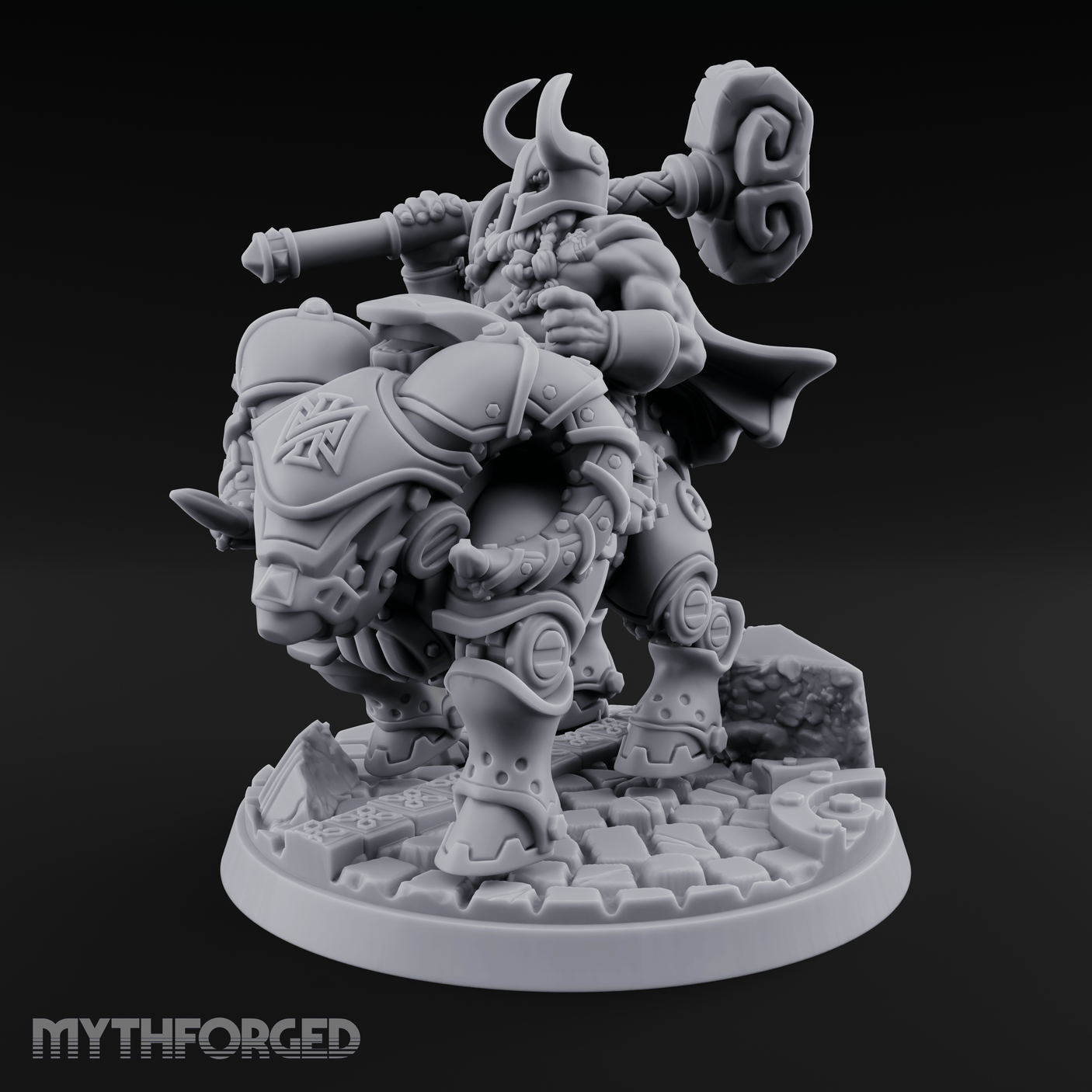 Cannon Shouldering Golem Gunner Miniature for Dungeons and Dragons, Pathfinder or other TTRPGs