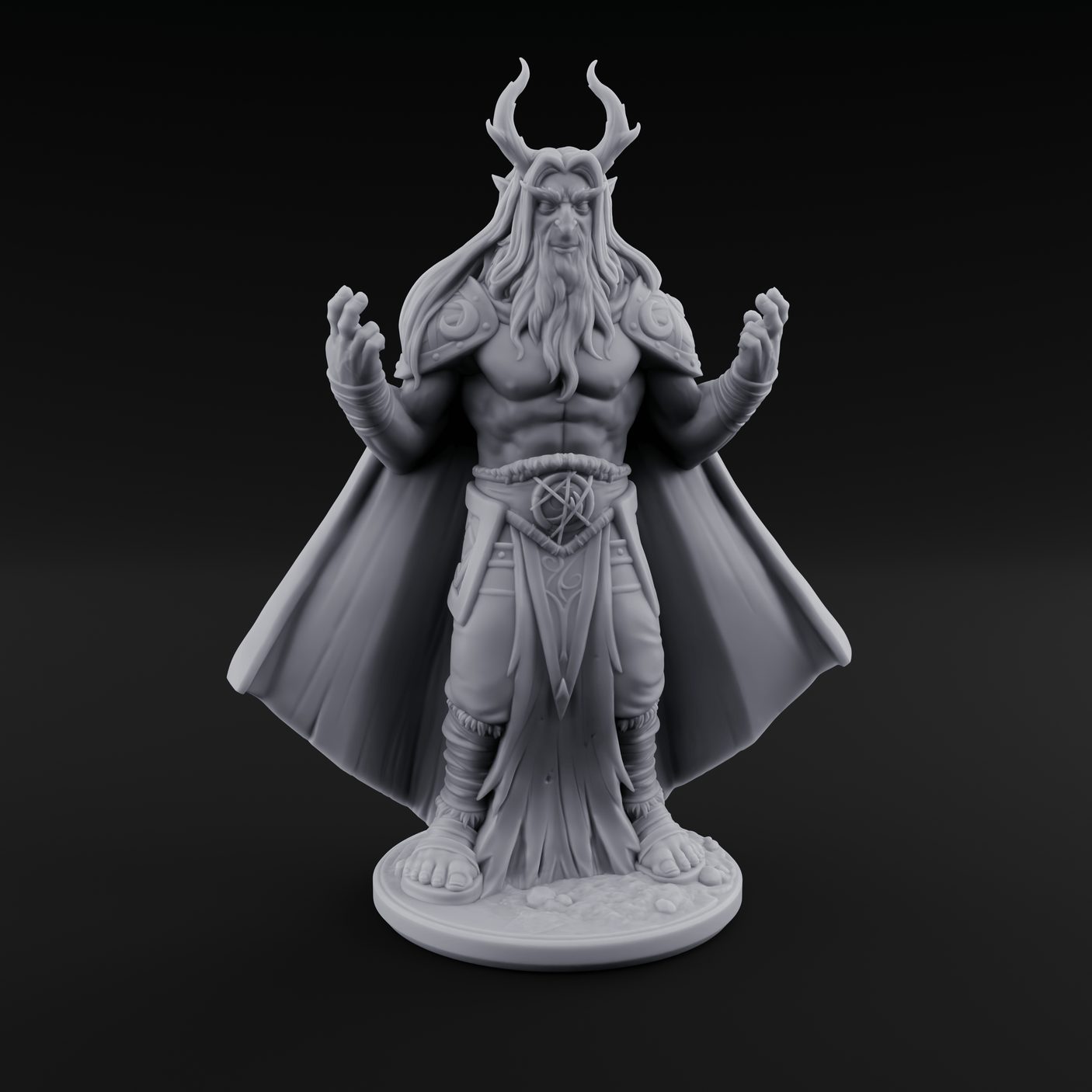 Channeling Something Nasty Tiefling Druid Miniature for Dungeons and Dragons, Pathfinder or other TTRPGs