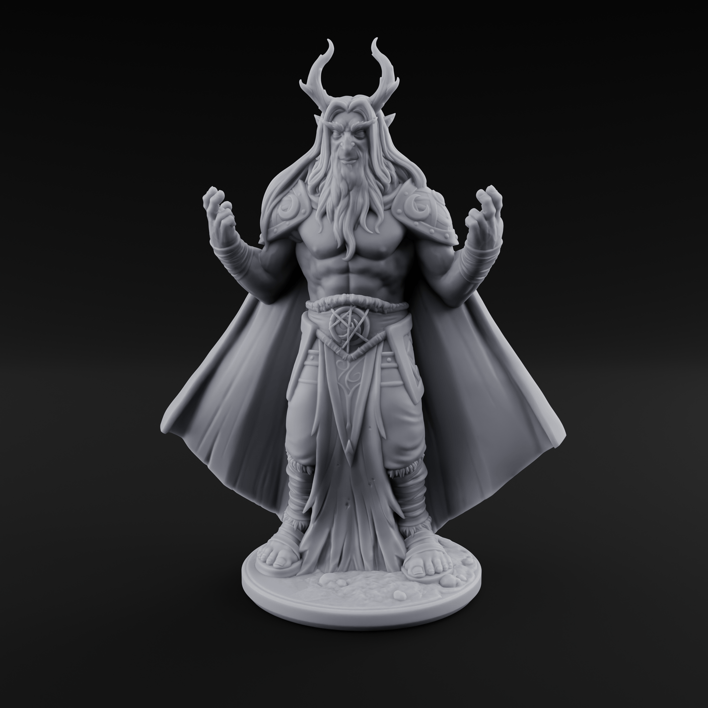 Channeling Something Nasty Tiefling Druid Miniature for Dungeons and Dragons, Pathfinder or other TTRPGs
