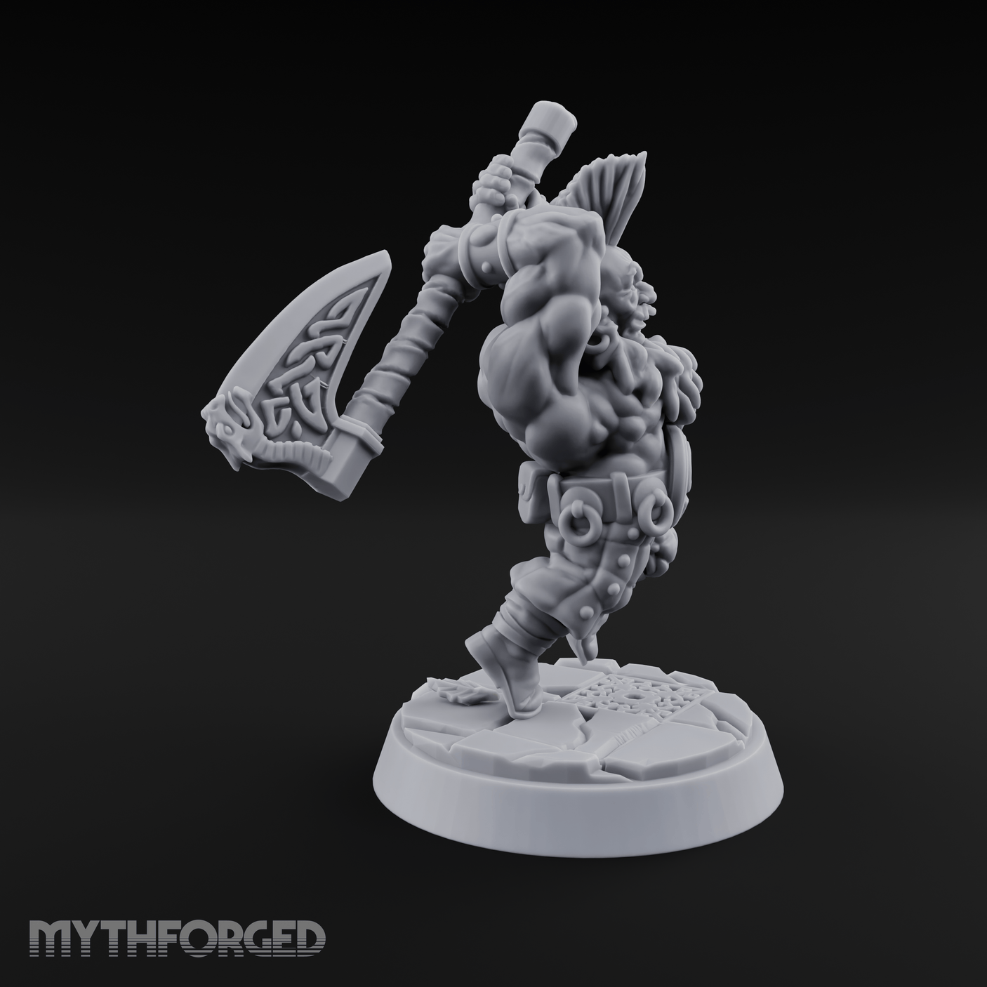 Fist Clenching Fury Dwarf Berserker Miniature for Dungeons and Dragons, Pathfinder or other TTRPGs